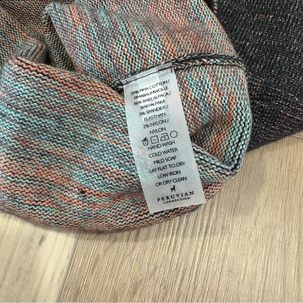 Peruvian Connection Baby Alpaca Pima Cotton Knee Length Knit Skirt size Large - Picture 6 of 6